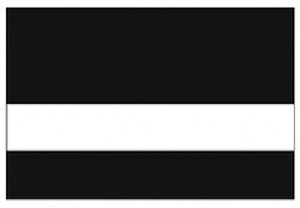 Black with White Lettering