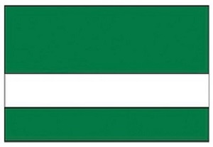 Jungle Green with White Lettering