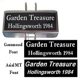Printed Label - White Letters on Black Tape 